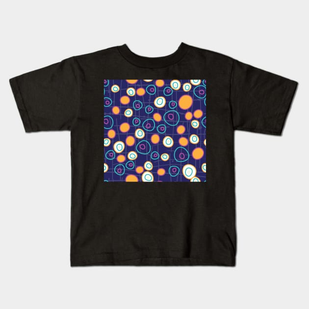 Circle circus on a grid Kids T-Shirt by counterclockwise